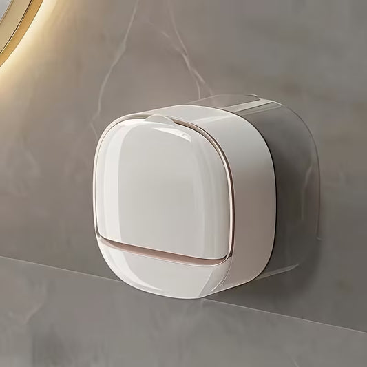 Wall-Mounted Draining Soap Holder – No-Drill Soap Box for Bathroom and Shower