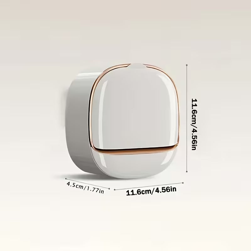 Wall-Mounted Draining Soap Holder – No-Drill Soap Box for Bathroom and Shower